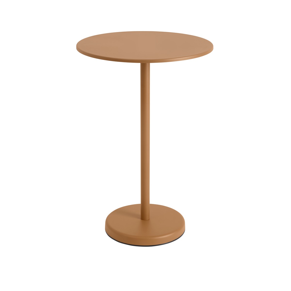 Linear Steel cafébord Ø70 cm, H105 cm fra Muuto - Orange - Jacobsen Plus
