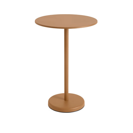 Linear Steel Café-Tisch Ø70 cm, H105 cm von Muuto - Orange - Jacobsen Plus