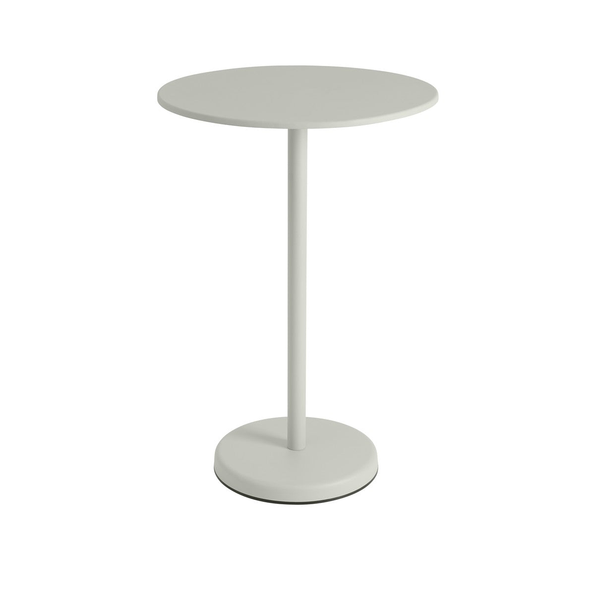 Linear Steel cafébord Ø70 cm, H105 cm fra Muuto - Grå - Jacobsen Plus