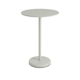 Linear Steel cafébord Ø70 cm, H105 cm fra Muuto - Grå - Jacobsen Plus