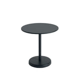 Linear Steel cafébord Ø70 cm, H73 cm fra Muuto - Sort - Jacobsen Plus