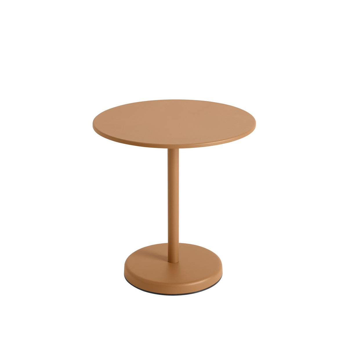 Linear Steel cafébord Ø70 cm, H73 cm fra Muuto - Orange - Jacobsen Plus