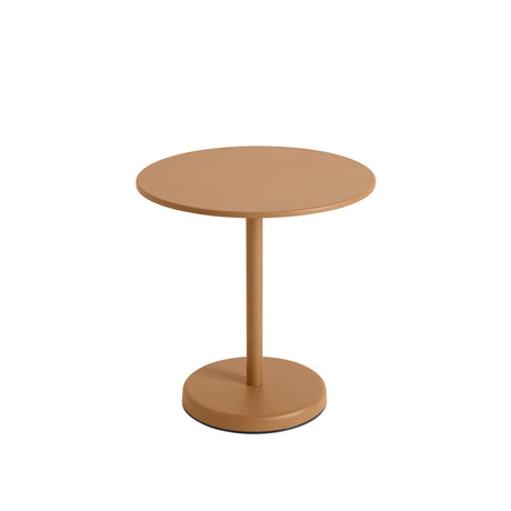Linear Steel Café-Tisch Ø70 cm, H73 cm von Muuto - Orange - Jacobsen Plus