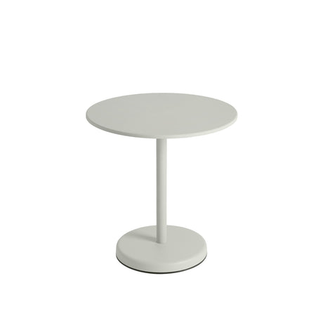 Linear Steel Café-Tisch Ø70 cm, H73 cm von Muuto - Grau - Jacobsen Plus