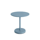 Linear Steel cafébord Ø70 cm, H73 cm fra Muuto - Lyseblå - Jacobsen Plus
