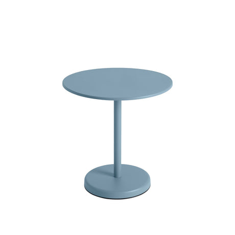 Linear Steel Café-Tisch Ø70 cm, H73 cm von Muuto - Hellblau - Jacobsen Plus