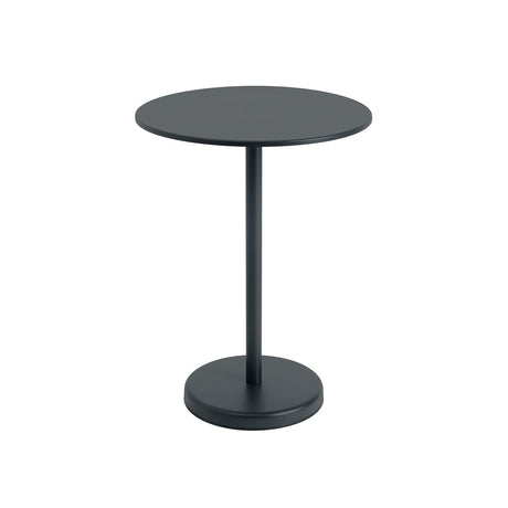 Linear Steel Cafétisch Ø70 cm, H95 cm von Muuto - Schwarz - Jacobsen Plus