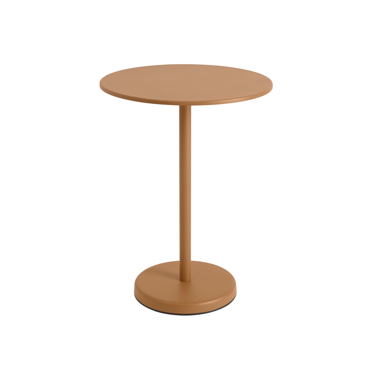 Linear Steel cafébord Ø70 cm, H95 cm fra Muuto - Orange - Jacobsen Plus