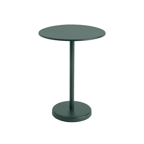Linear Steel Cafétisch Ø70 cm, H95 cm von Muuto - Dunkelgrün - Jacobsen Plus