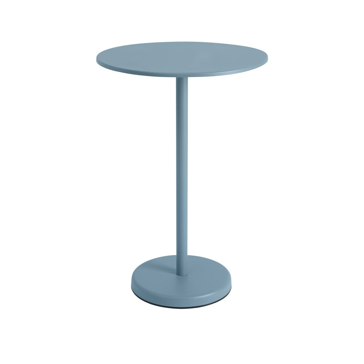 Linear Steel cafébord Ø70 cm, H105 cm fra Muuto - Lyseblå - Jacobsen Plus