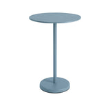 Linear Steel cafébord Ø70 cm, H105 cm fra Muuto - Lyseblå - Jacobsen Plus