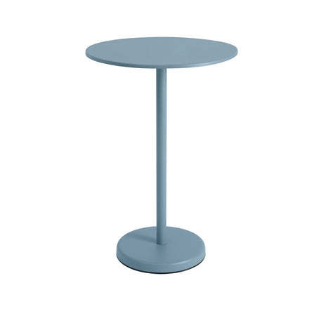 Linear Steel Café-Tisch Ø70 cm, H105 cm von Muuto - Hellblau - Jacobsen Plus