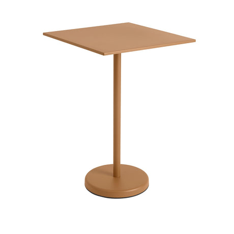 Linear Steel Café-Tisch 70x70cm, H105 cm von Muuto - Orange - Jacobsen Plus