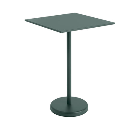 Linear Steel Café-Tisch 70x70cm, H105 cm von Muuto - Dunkelgrün - Jacobsen Plus