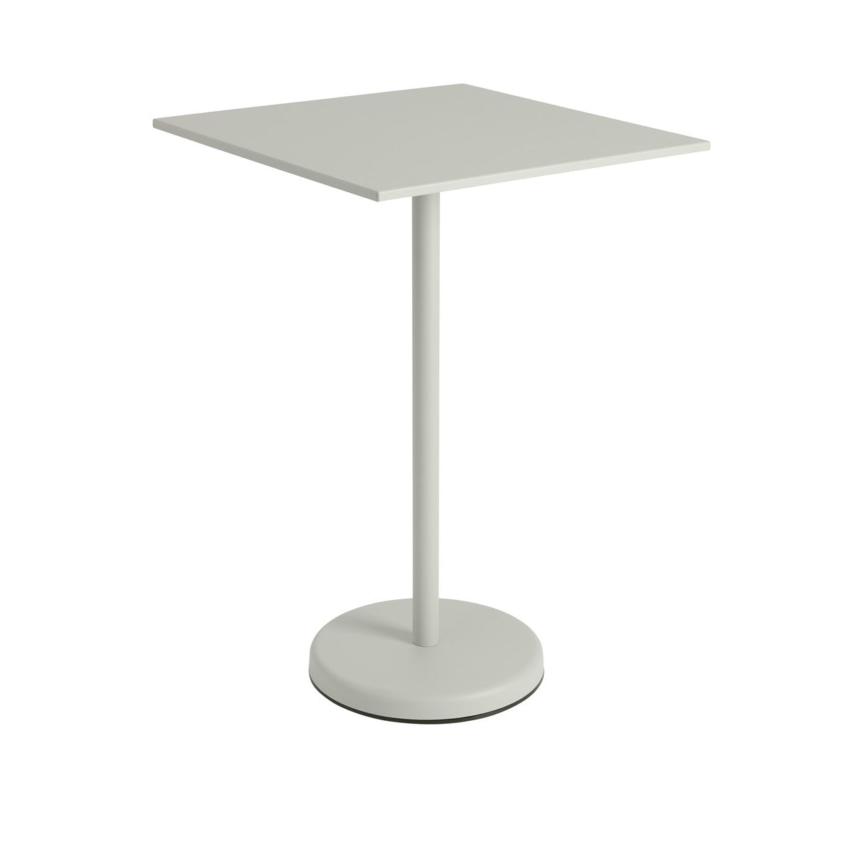 Linear Steel cafébord 70x70cm, H105 cm fra Muuto - Grå - Jacobsen Plus