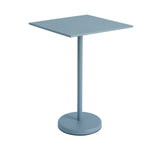 Linear Steel cafébord 70x70cm, H105 cm fra Muuto - Lyseblå - Jacobsen Plus