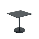 Linear Steel cafébord 70x70cm, H73 cm fra Muuto - Sort - Jacobsen Plus