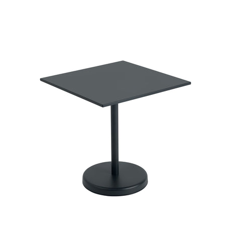 Linear Steel Café-Tisch 70x70 cm, H73 cm von Muuto - Schwarz - Jacobsen Plus