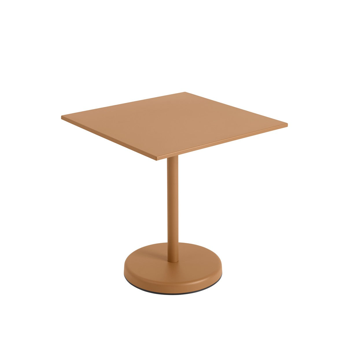 Linear Steel cafébord 70x70cm, H73 cm fra Muuto - Orange - Jacobsen Plus