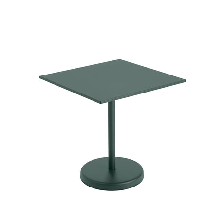 Linear Steel Café-Tisch 70x70 cm, H73 cm von Muuto - Dunkelgrün - Jacobsen Plus