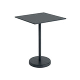 Linear Steel cafébord 70x70cm, H95 cm fra Muuto - Sort - Jacobsen Plus