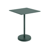 Linear Steel cafébord 70x70cm, H95 cm fra Muuto - Mørkgrøn - Jacobsen Plus
