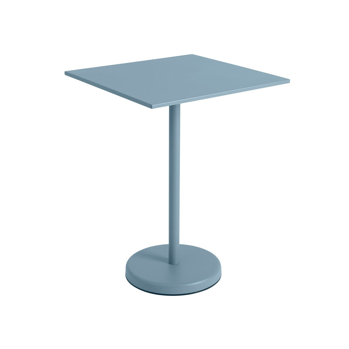 Linear Steel cafébord 70x70cm, H95 cm fra Muuto - Lyseblå - Jacobsen Plus