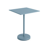 Linear Steel cafébord 70x70cm, H95 cm fra Muuto - Lyseblå - Jacobsen Plus
