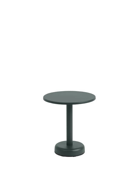 Linear Steel Coffee Table, Ø42 von Muuto - Dunkelgrün - Jacobsen Plus