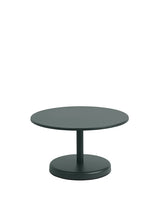 Linear Steel Coffee Table, Ø70 von Muuto - Dunkelgrün - Jacobsen Plus