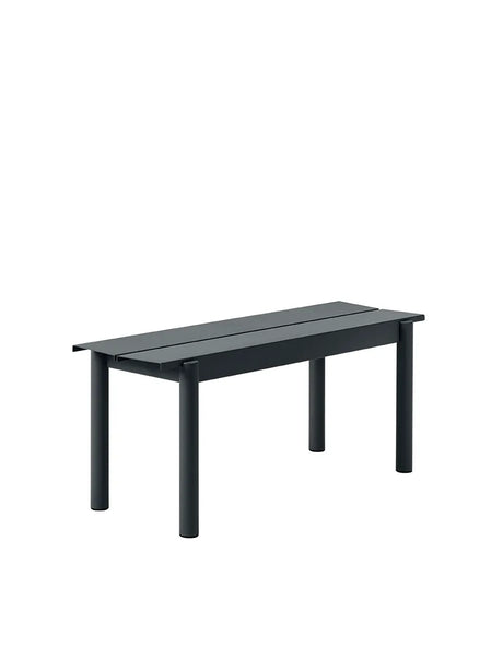 Linear Steel Bench, 110 cm von Muuto - Anthrazit Schwarz - Jacobsen Plus