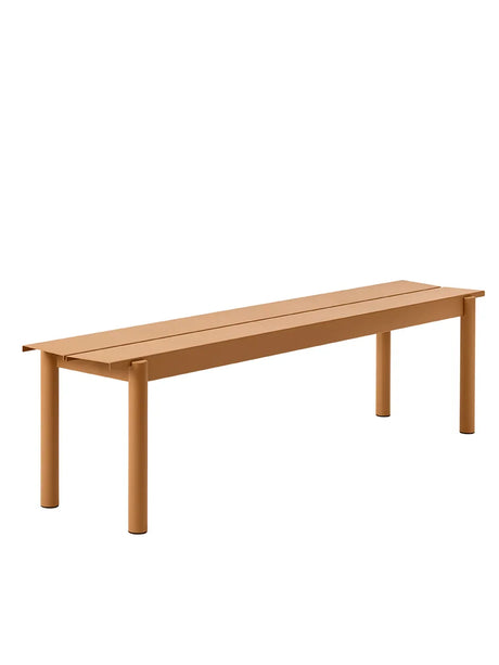 Linear Steel Bench, 170 cm fra Muuto - Burnt orange - Jacobsen Plus