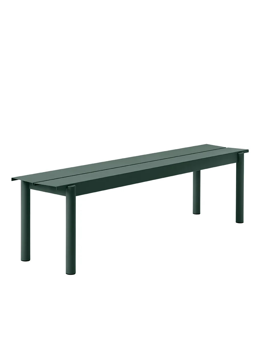 Linear Steel Bench, 170 cm fra Muuto - Dark green - Jacobsen Plus