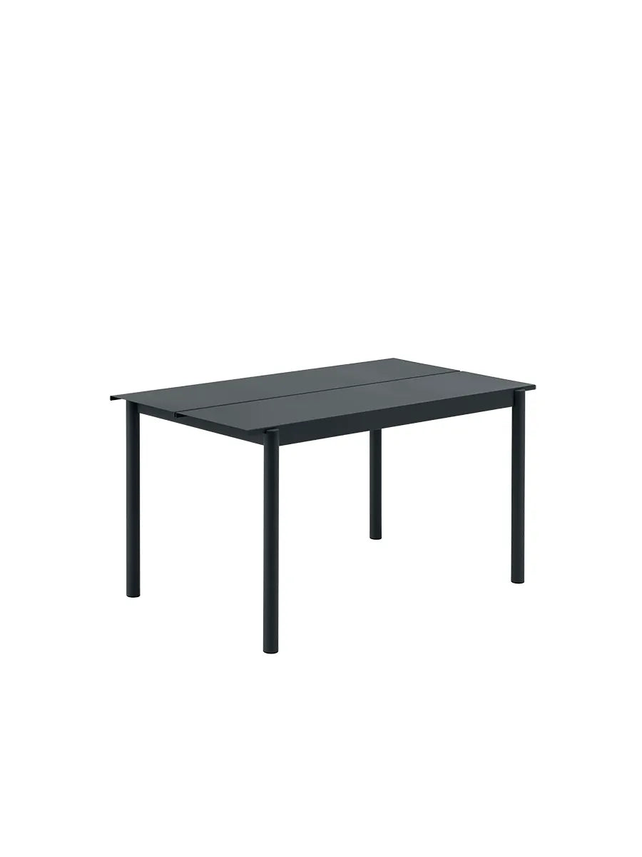 Linear Steel Table, 140x75 cm fra Muuto - Anthracite black - Jacobsen Plus