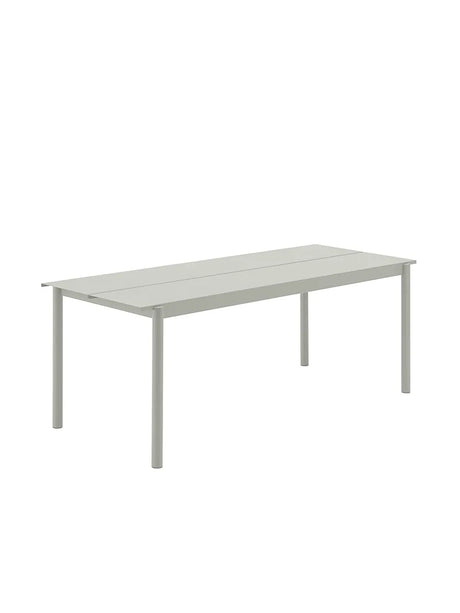 Linear Steel Table, 220x90 cm von Muuto - Grey - Jacobsen Plus
