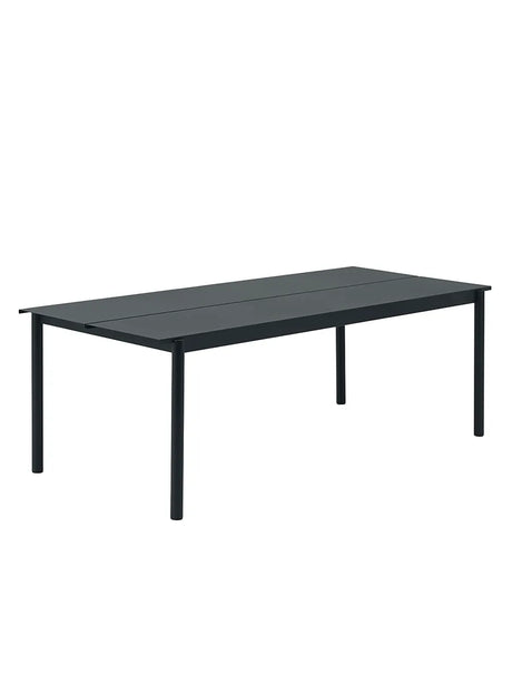 Linear Steel Table, 220x90 cm von Muuto - Anthrazit Schwarz - Jacobsen Plus