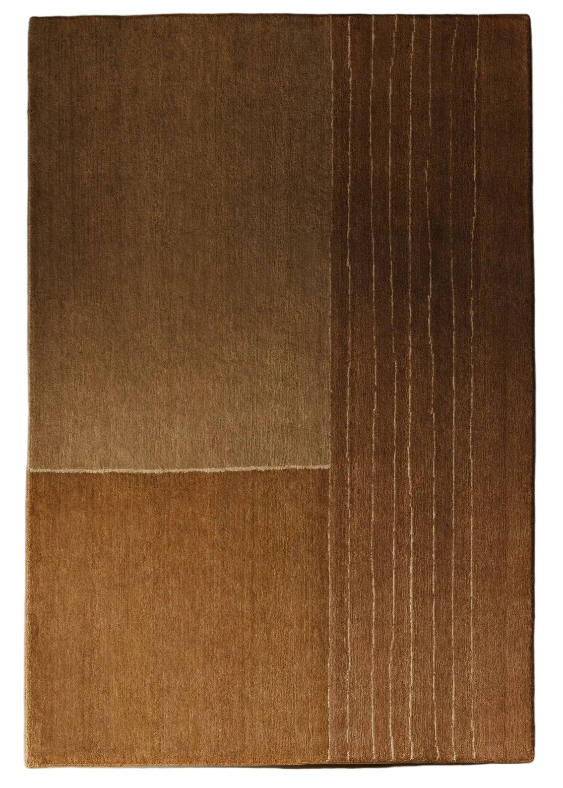 Drift Line Teppich, Terracotta von Linie Design - 140 x 200 cm. - Jacobsen Plus