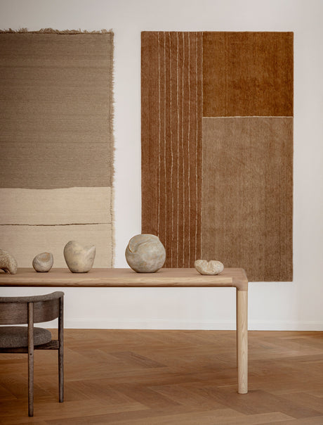 Drift Line Teppich, Terracotta von Linie Design - 140 x 200 cm. - Jacobsen Plus
