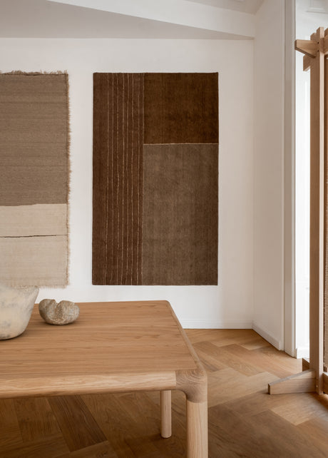 Drift Line Teppich, Terracotta von Linie Design - 140 x 200 cm. - Jacobsen Plus
