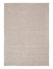 Lineal Poem Teppich, Beige von Linie Design