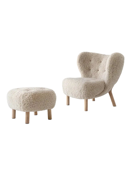 Little Petra inkl. Hocker, Sheepskin Moonlight von &Tradition - 1 - Jacobsen Plus