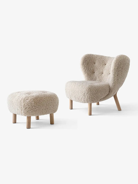 Little Petra inkl. Hocker, Sheepskin Moonlight von &Tradition - Eg - Jacobsen Plus