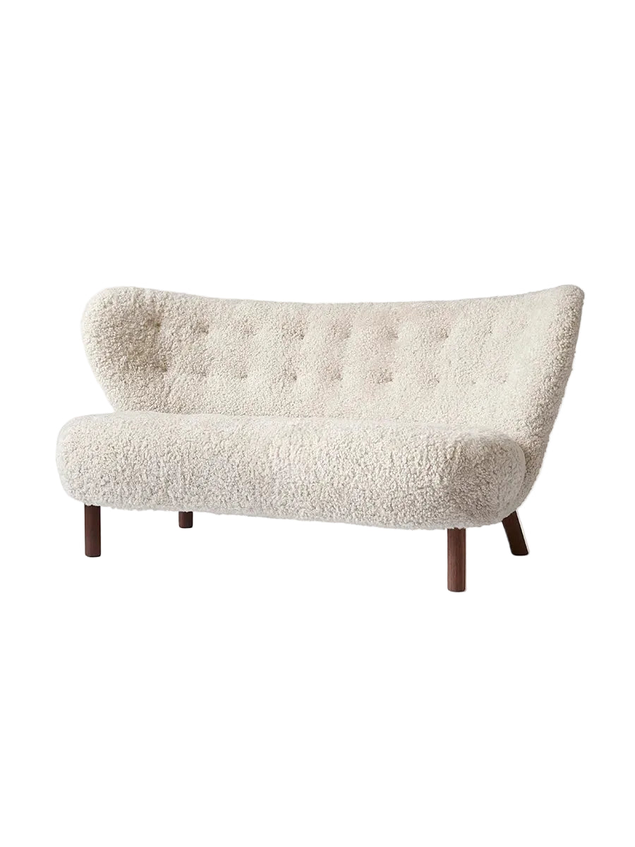 Little Petra sofa VB2 fra &Tradition - Sheepskin Moonlight / Valnød - Jacobsen Plus