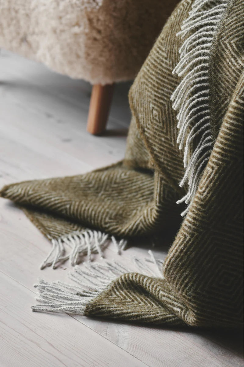 Livø Plaid, seaweed fra Silkeborg Uldspinderi - 3 - Jacobsen Plus