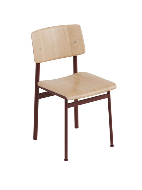 Loft Chair von Muuto - Eiche – Tiefrot - Jacobsen Plus