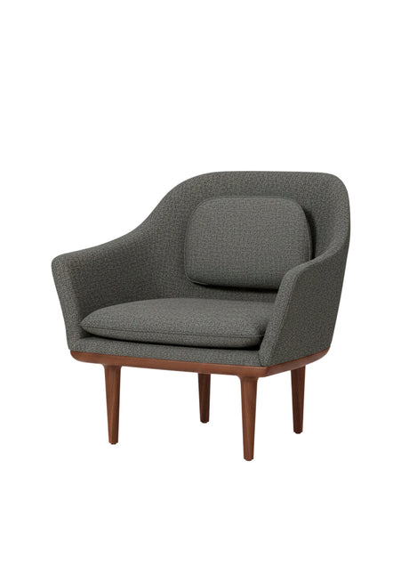 Lunar loungestol, large, valnød, Hallingdal 180 CMHR fra Stellar Works - 1 - Jacobsen Plus
