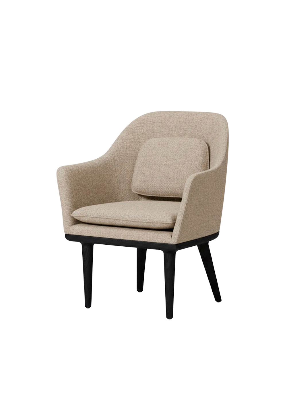 Lunar Lounge-Sessel, small, schwarz Eiche, Main Line Flax 20 HR von Stellar Works