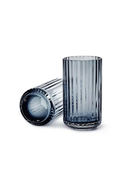 Lyngbyvase Blau Glas von Lyngby Porcelæn - H: 12 / Blau - Jacobsen Plus