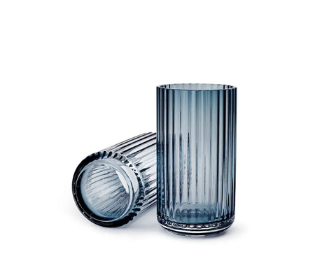 Lyngbyvase Blau Glas von Lyngby Porcelæn - H: 15 / Blau - Jacobsen Plus
