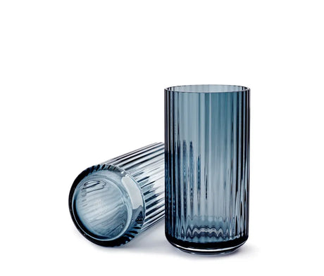 Lyngbyvase Blau Glas von Lyngby Porcelæn - H: 20 / Blau - Jacobsen Plus